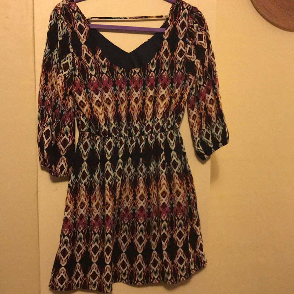 Pink owl apparel 3/4 sleeve dress.